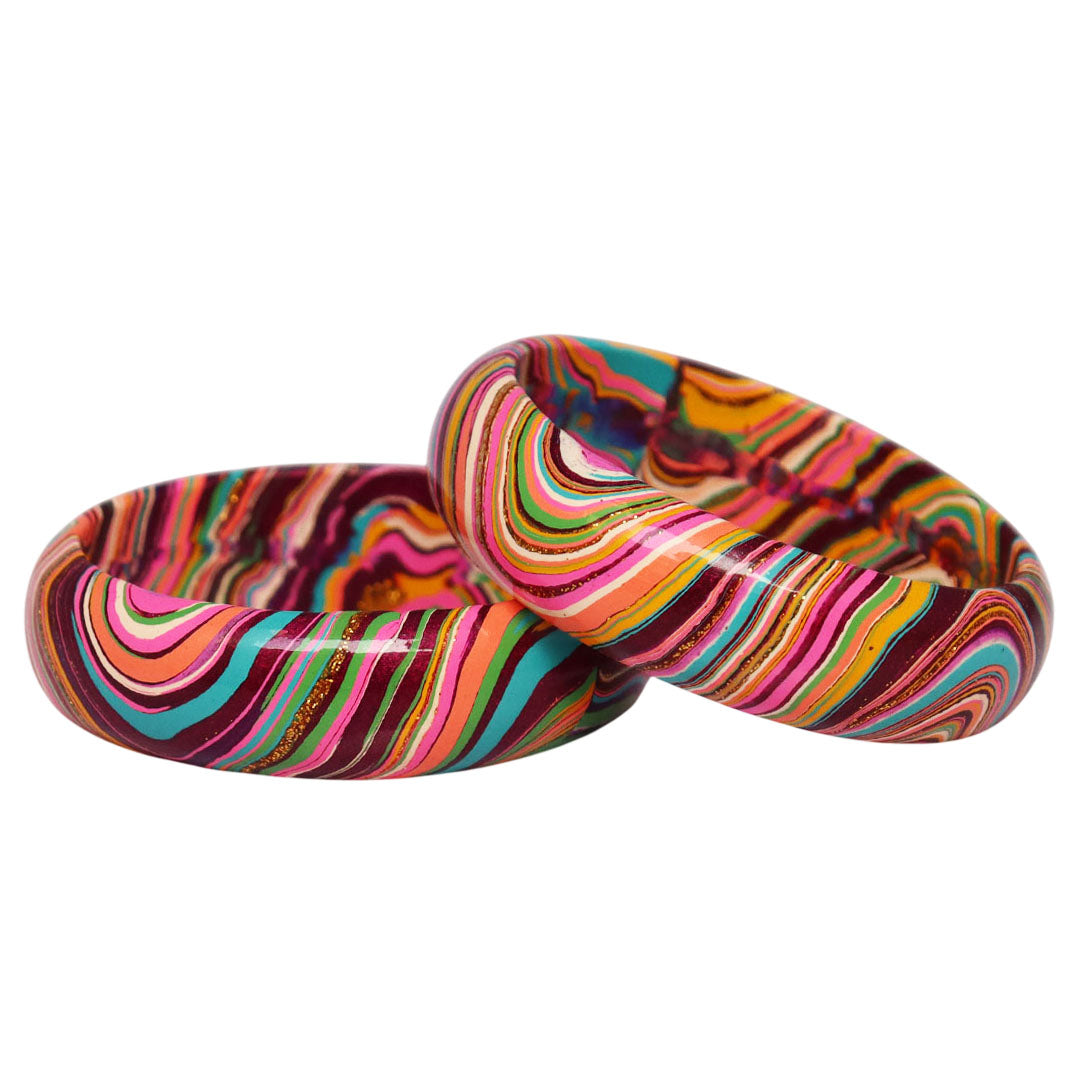 Stylish Wave Pattern Lac Kada Bangles for Wedding & Party Wear