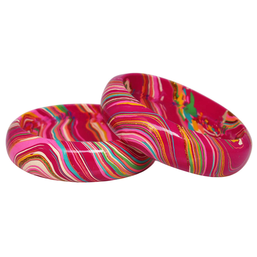 Stylish Wave Pattern Lac Kada Bangles for Wedding & Party Wear