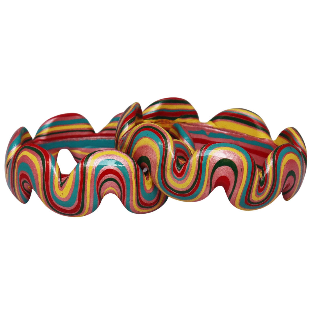 Trendy Wave Pattern Lac Kada for Wedding & Festive Wear