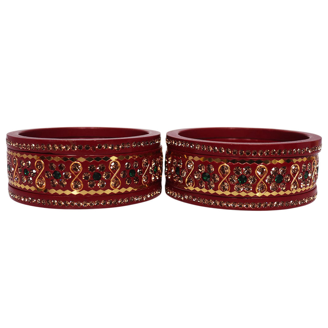 Festival Special Fancy Lac Bangles Set With Latest Stone Design