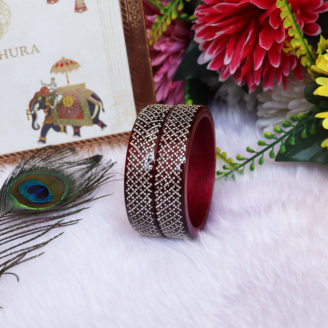 Jaipuri Lac Kada Bangles Set in Latest Rhinestones Design