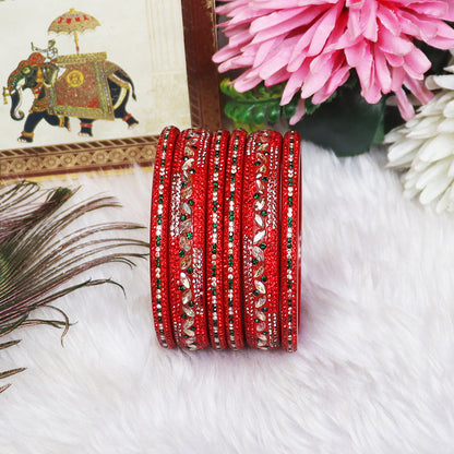 Festival Special Designer Lac Bangles Set With Latest Kundan Design