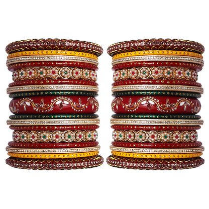 Festival Special Lac Chura Set With Latest Kundan-Rhinestones Design