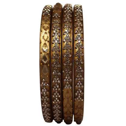 Beautifully Designed Lac Bangles With Kundan Work