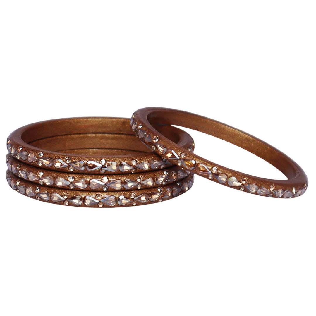 Traditional Stone Studded Lac Bangles For Women's