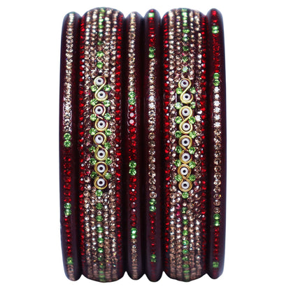 Jaipuri Lac Bangles with Latest Beads & Rhinestone Design