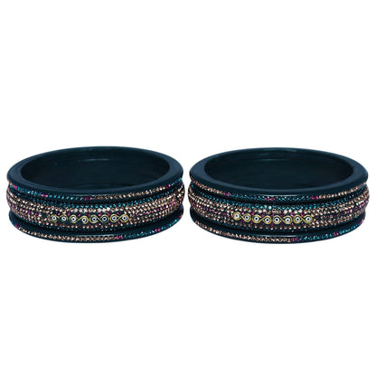 Jaipuri Lac Bangles with Latest Beads & Rhinestone Design
