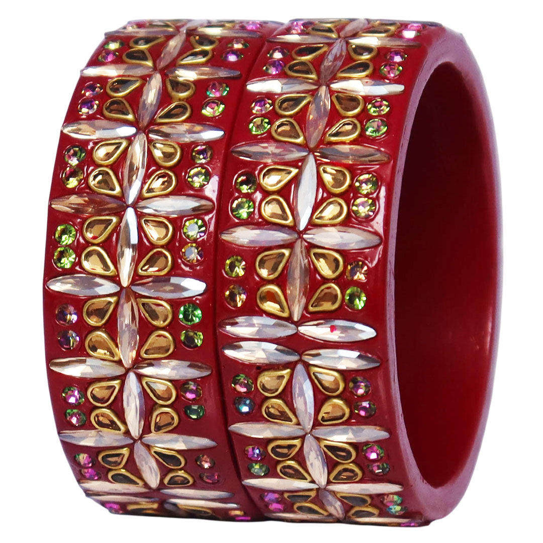 Exclusive Lac Kada Bangles in Latest Artificial Stones Design
