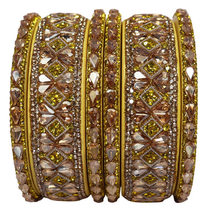 Fancy Short Lac Bangles For Women With Latest Kundan Design