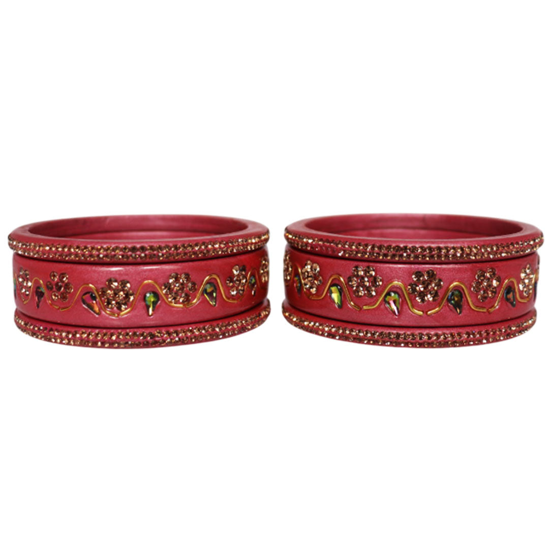 Handmade Traditional Short Lac Bangles Set With Latest Kundan Design