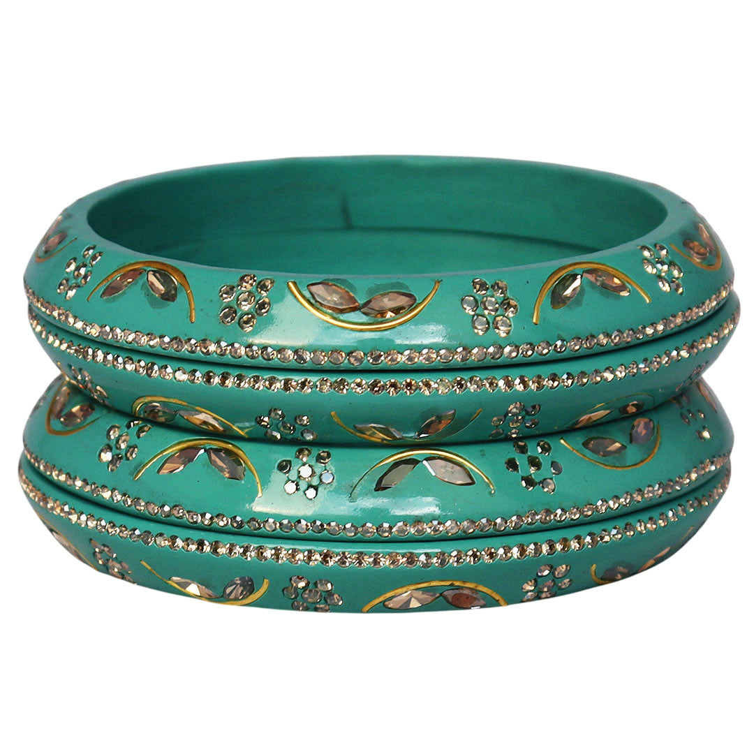 Festival Wear Lac Bangadi Bangles Set in Latest Kundan Design