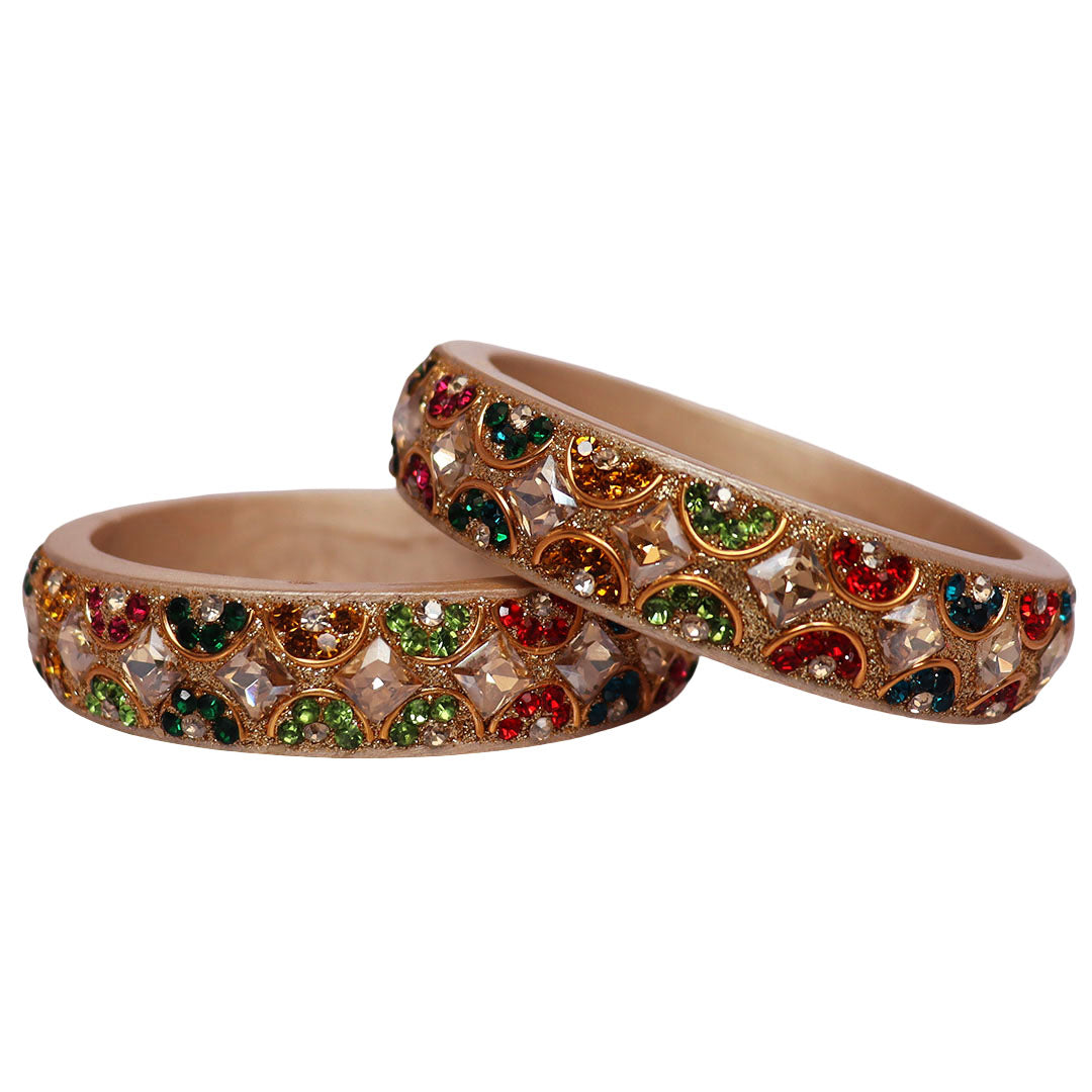 Jaipuri Fancy Lac Kada Bangles For Women With Latest Kundan Design