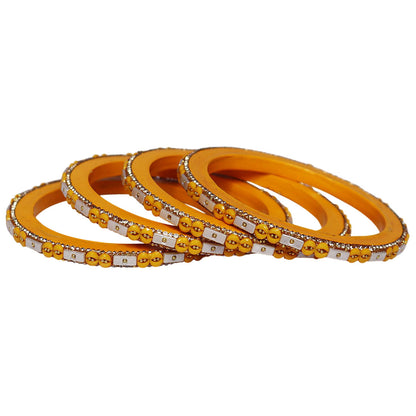 Designer Rajasthani Lac Bangles with Rhinestone & Bead Work by Taj Bridal Store