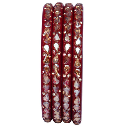 Traditional Stone Studded Lac Bangles For Women's