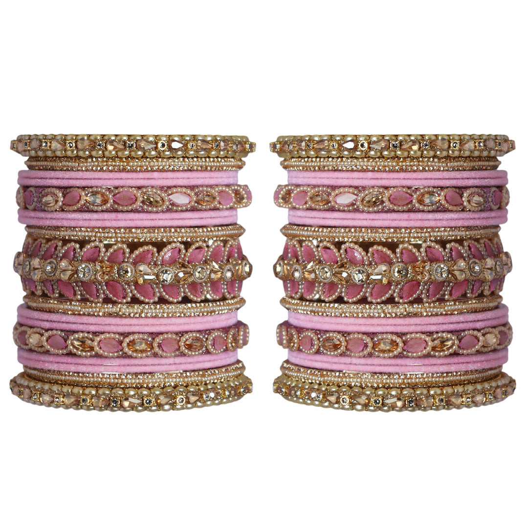 Indian Bridal Wedding Bangles Set – Kundan & Beads Work
