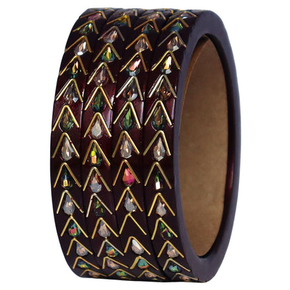 Trendy Lac Kada Bangles Set in Latest Kundan Design