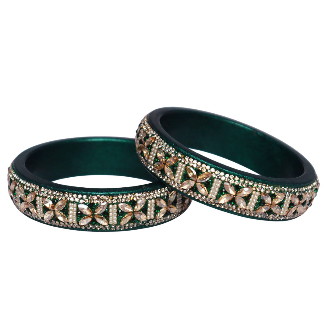 Jaipuri Lac Kada Handmade Kundan Kada Bangles