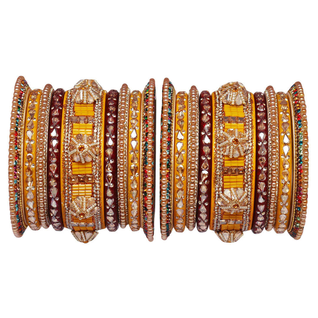 Rajasthani Lac Bangles Wedding Wear Kundan Designer Set
