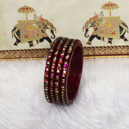 Festive Special Handmade Pure Lac Bangles with Latest Stones Design
