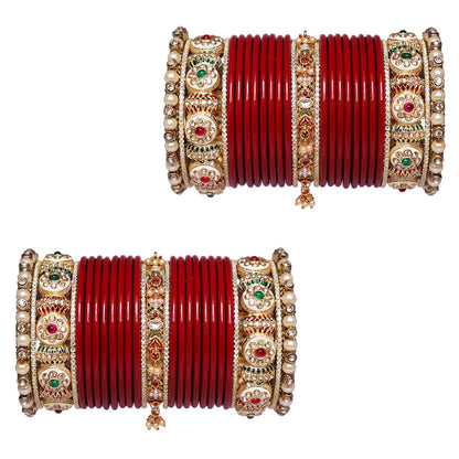 Bridal Bangles Set Designer Artificial Stone Bridal Chura