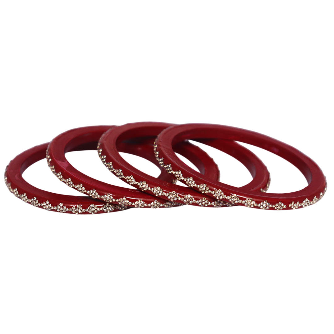 Premium Designer Lac Bangles for Women with Rhinestone Work | Traditional Rajasthani Bangles by TAJ BRIDAL STORE