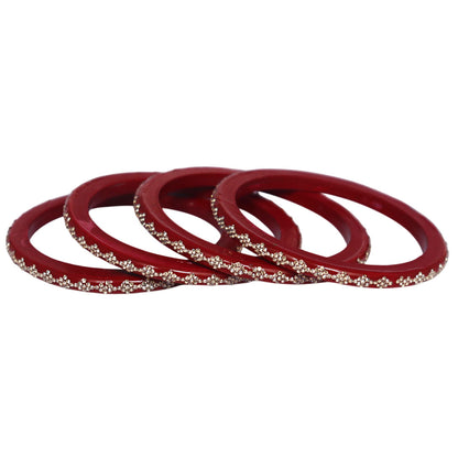 Premium Designer Lac Bangles for Women with Rhinestone Work | Traditional Rajasthani Bangles by TAJ BRIDAL STORE
