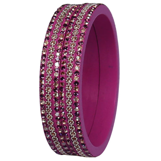 Jaipuri Lac Bangles Artificial Stones Kada Set for Women