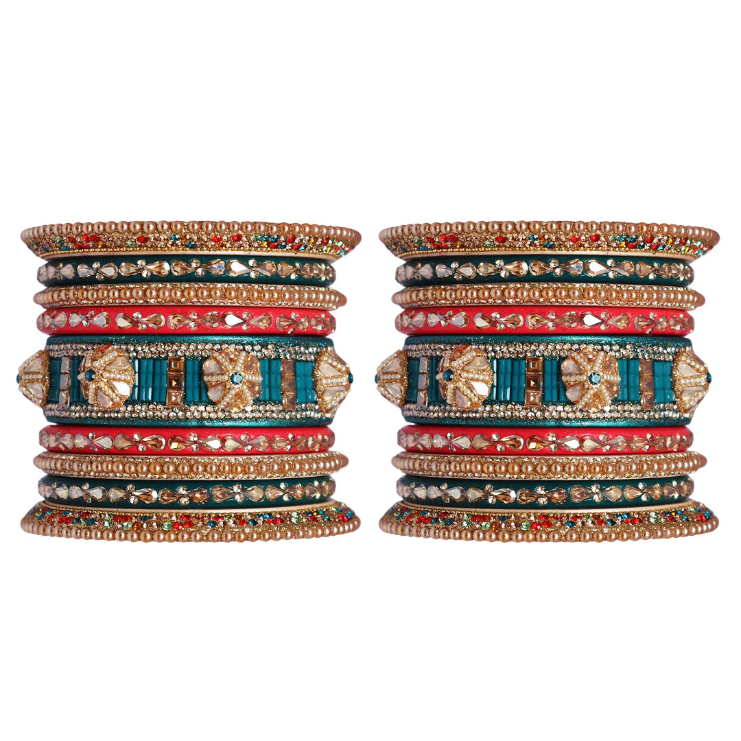 Rajasthani Lac Bangles Wedding Wear Kundan Designer Set