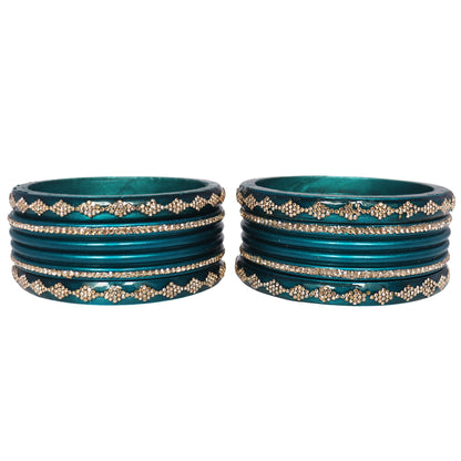 Festive Special Designer Lac Chura Set With Latest Rhinestones Design
