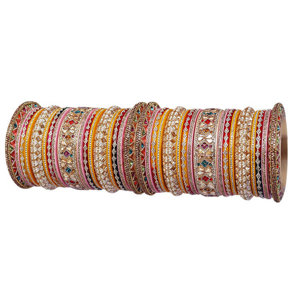 Traditional Marwari bridal bangles set for wedding ceremonies.