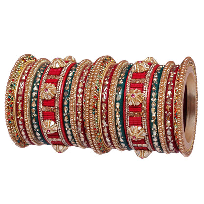 Rajasthani Lac Bangles Wedding Wear Kundan Designer Set