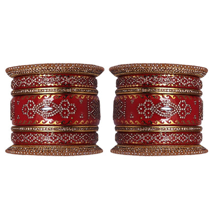 Rajasthani Designer Wedding Chura Set With Latest Kundan Design
