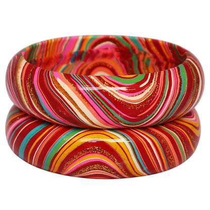 Stylish Wave Pattern Lac Kada Bangles for Wedding & Party Wear