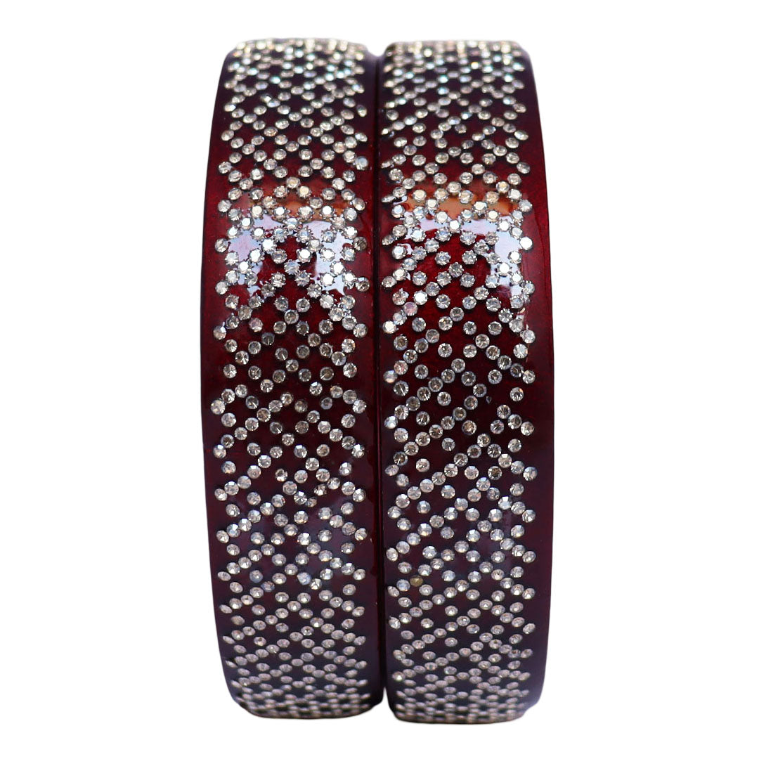 Jaipuri Lac Kada Bangles Set in Latest Rhinestones Design