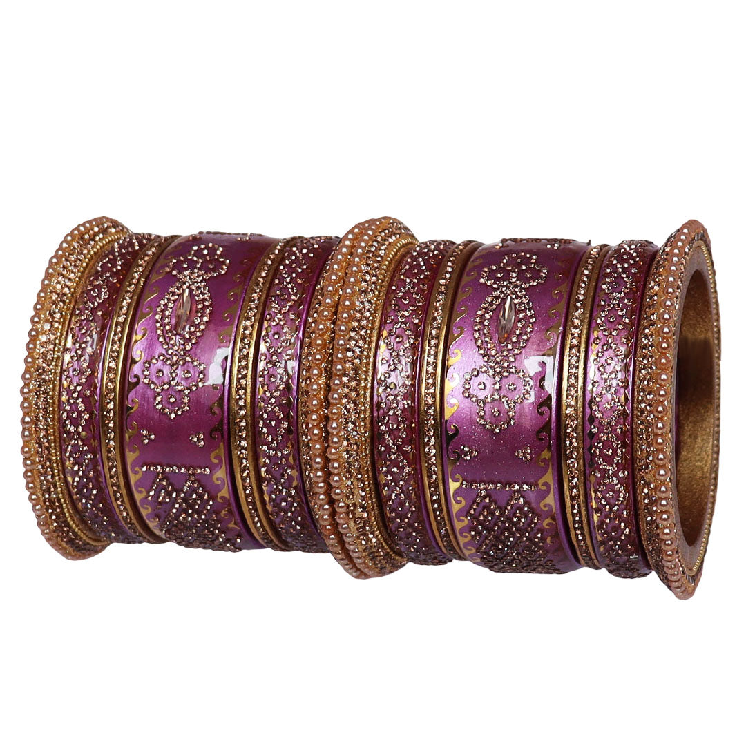 Rajasthani Designer Wedding Chura Set With Latest Kundan Design