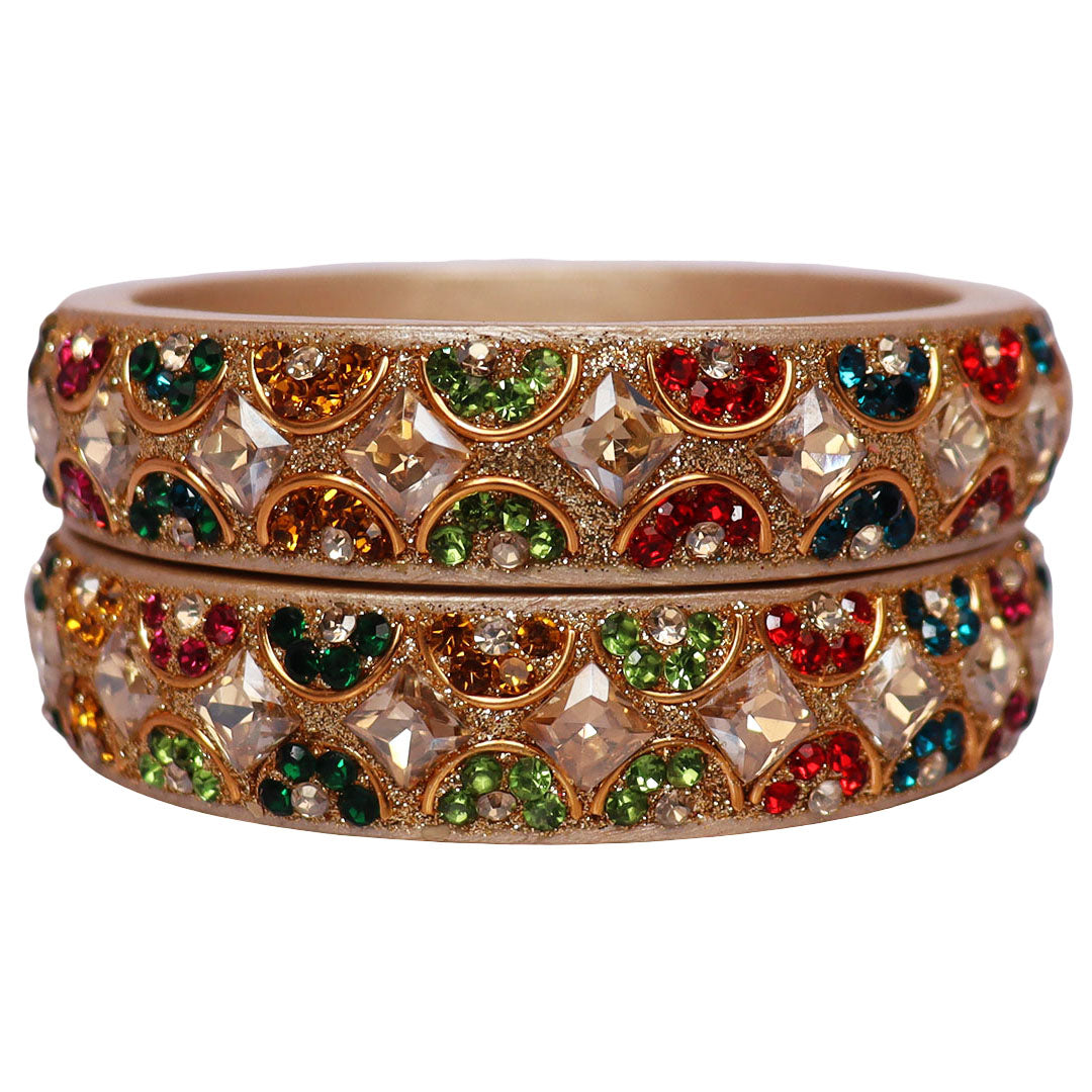 Jaipuri Fancy Lac Kada Bangles For Women With Latest Kundan Design