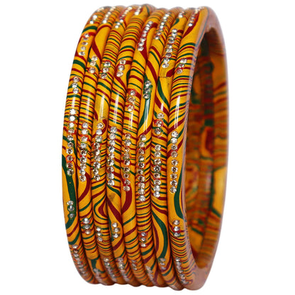 Lightweight Handmade Leheriya Lac Bangles for Weddings, Festivals, and Daily Wear