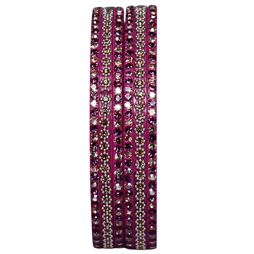 Jaipuri Lac Bangles Artificial Stones Kada Set for Women