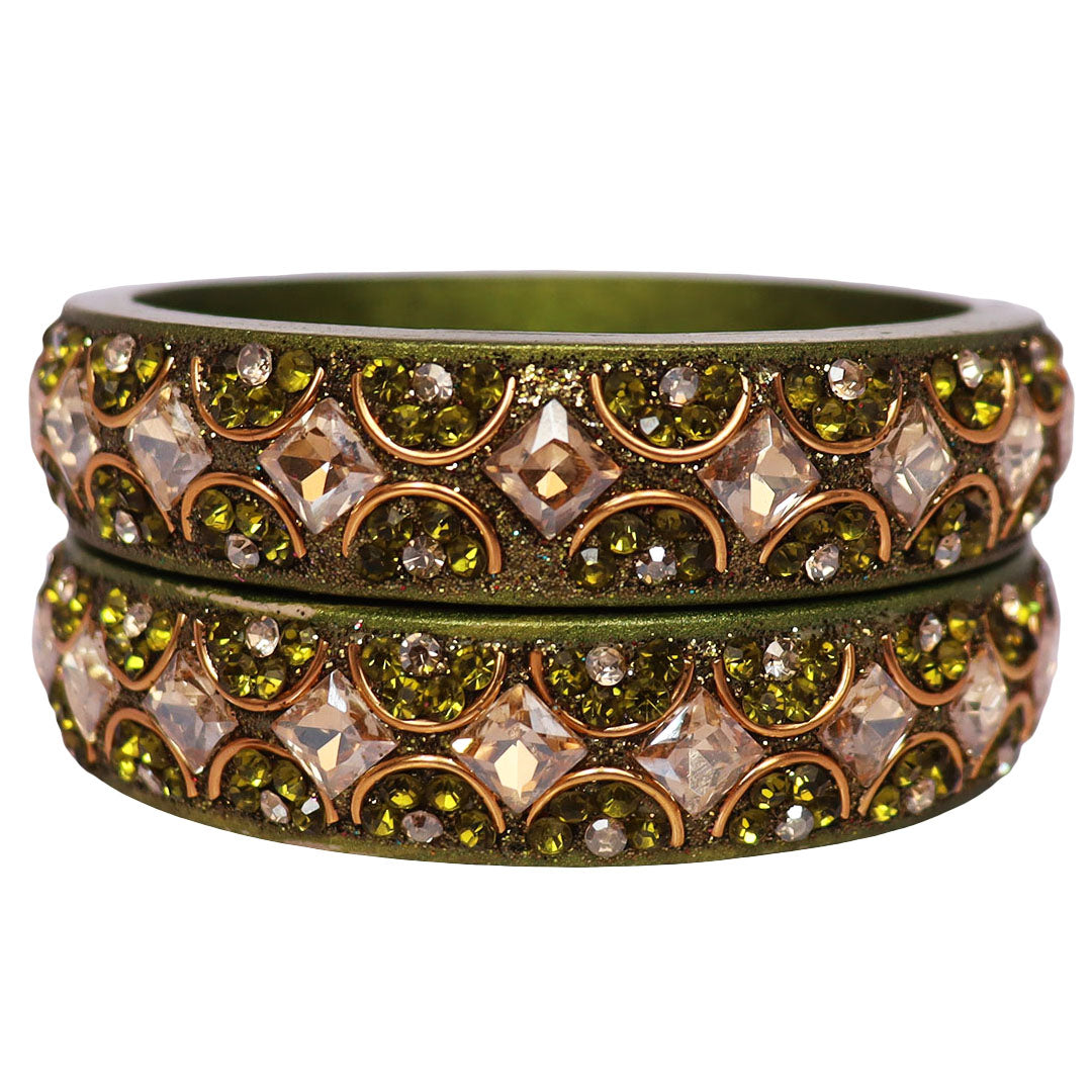 Jaipuri Fancy Lac Kada Bangles For Women With Latest Kundan Design