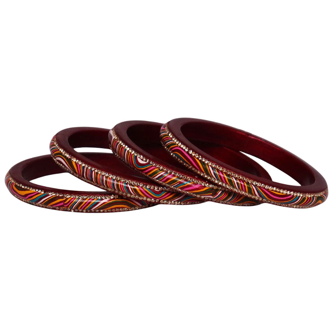 Designer Jaipuri Lac Kada with Multicolor Lahariya Artwork