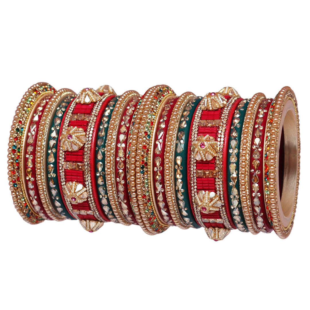 Rajasthani Lac Bangles Wedding Wear Kundan Designer Set
