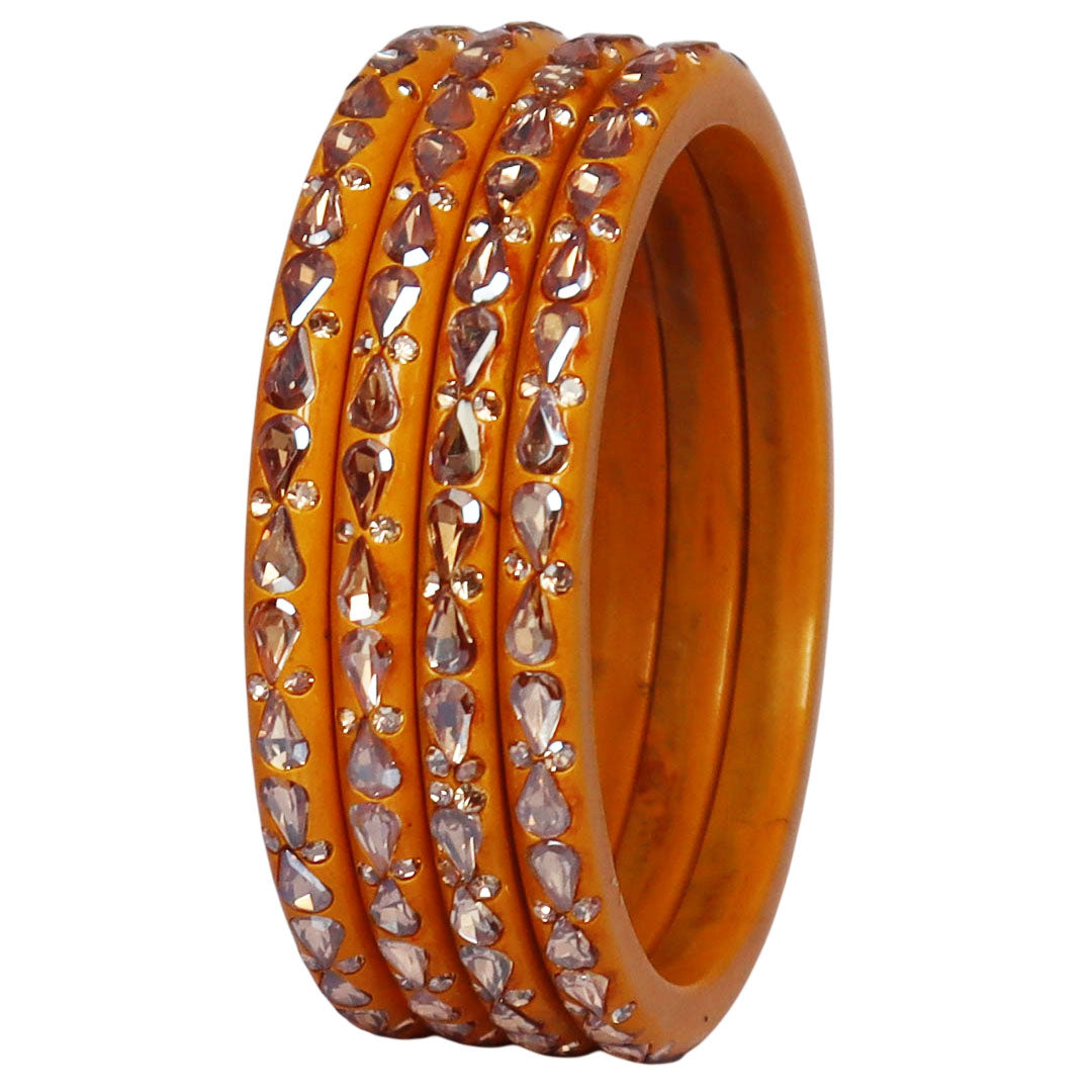 Traditional Stone Studded Lac Bangles For Women's