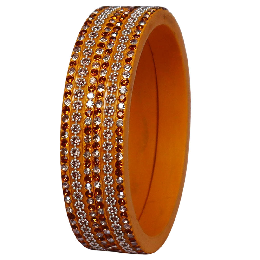 Jaipuri Lac Bangles Artificial Stones Kada Set for Women