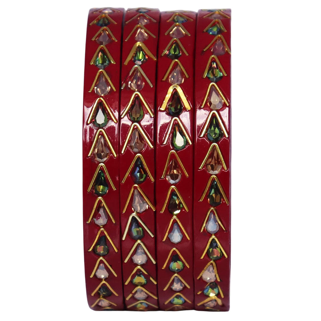 Trendy Lac Kada Bangles Set in Latest Kundan Design