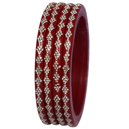 Premium Designer Lac Bangles for Women with Rhinestone Work | Traditional Rajasthani Bangles by TAJ BRIDAL STORE