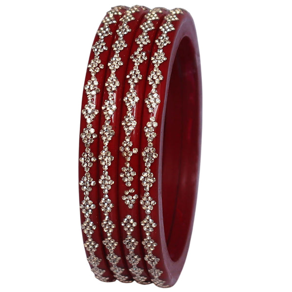 Premium Designer Lac Bangles for Women with Rhinestone Work | Traditional Rajasthani Bangles by TAJ BRIDAL STORE