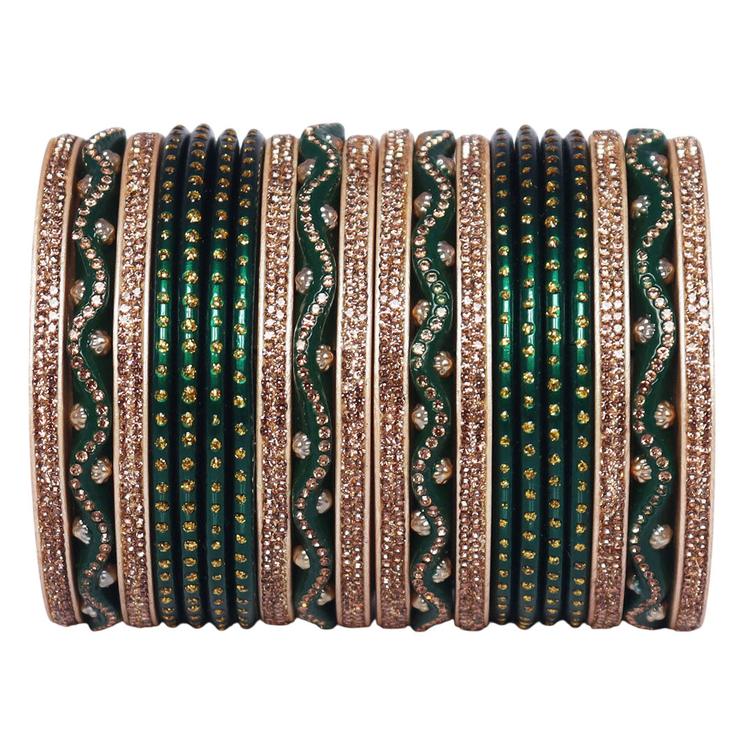 Karwa Chauth Special Designer Lac Bangles Set in Zig-Zag Design