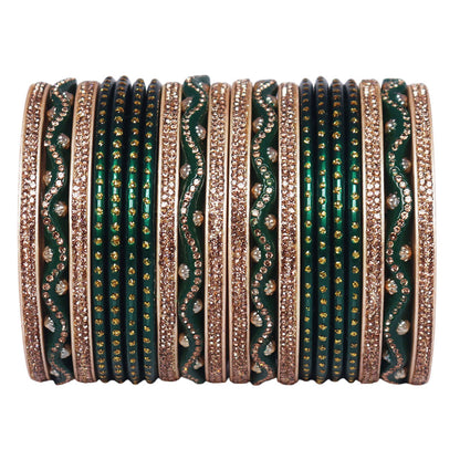 Karwa Chauth Special Designer Lac Bangles Set in Zig-Zag Design