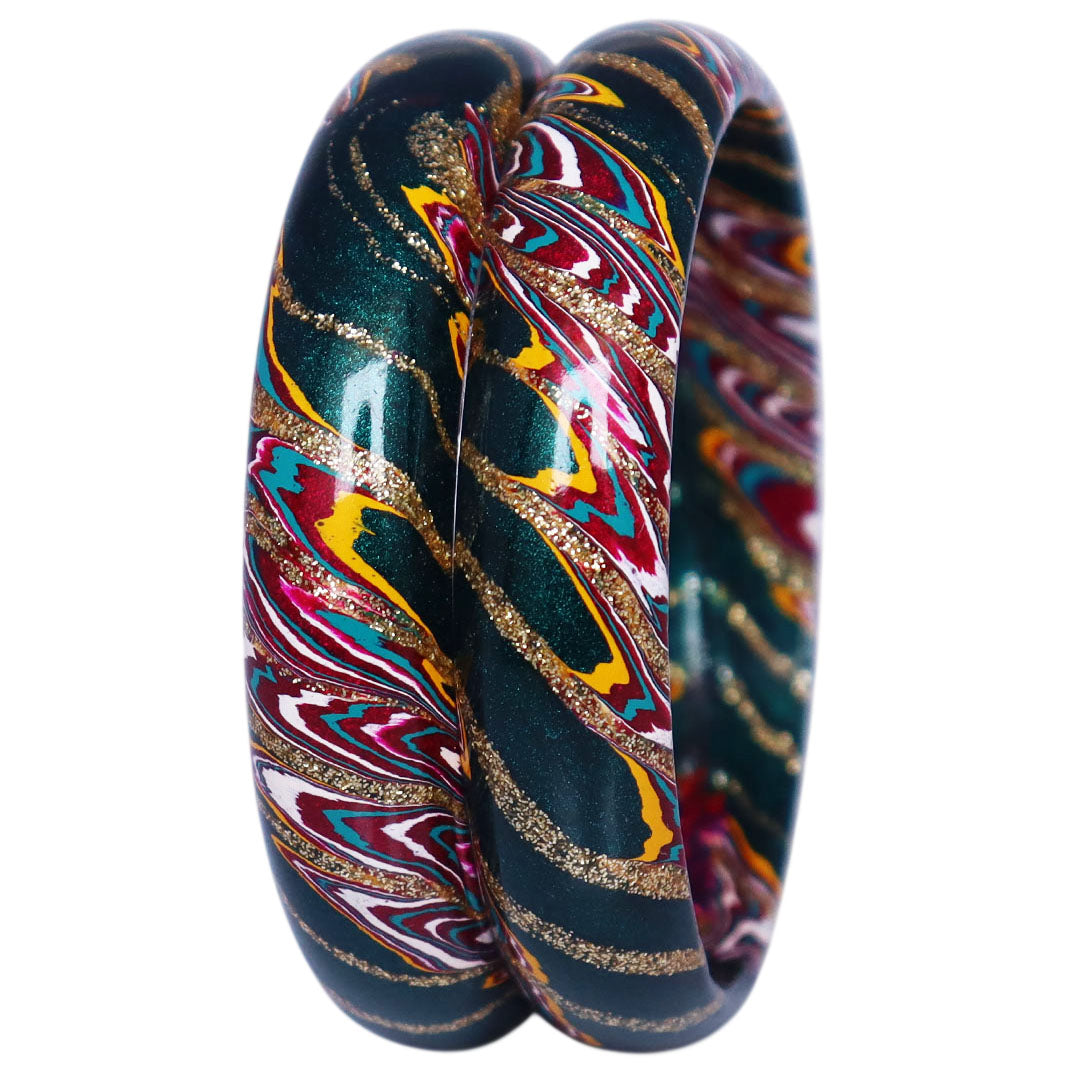 Designer Lac Bangles Latest Wave Design Kada Set