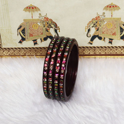 Festive Special Handmade Pure Lac Bangles with Latest Stones Design